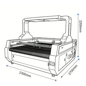 1812 Top-Vision CO2 Fabric Laser Cutter