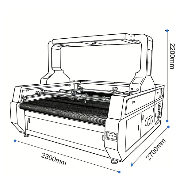 1812 Top Vision Fabric Laser Cutting Machine