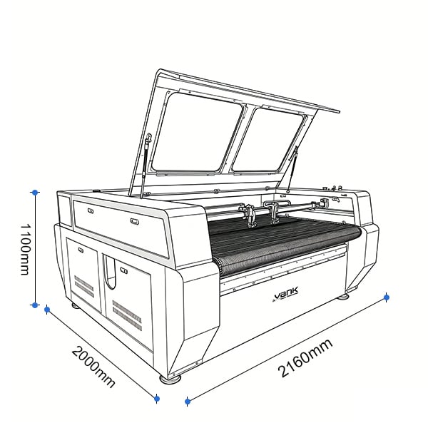 1612 2 heads Fabric Laser Cutting Machine