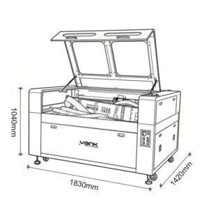 Двухголовочный лазерный станок CO2 VankCut-1610