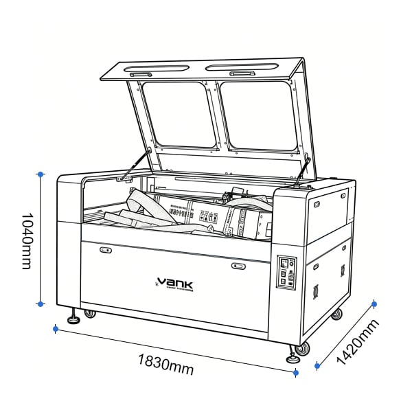 1610 2 heads CO2 Laser Engraving Cutting Machine