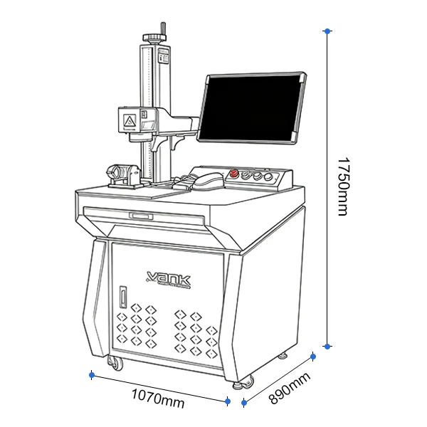 Vanklaser 50W Desktop Fiber Laser Marking Machine & Engraving Machine