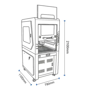 Enclosed Fiber Laser Marking Machine, 30–100 W