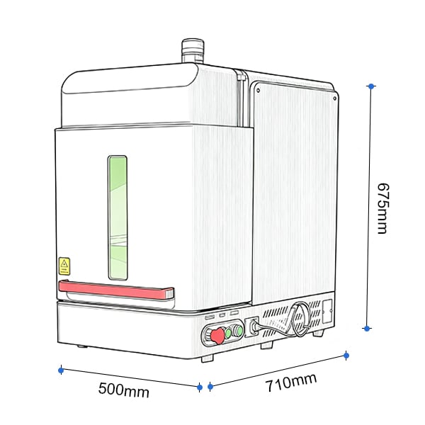 Enclosed Fiber Laser Marking Machine for Jewelry & Fashion Accessories