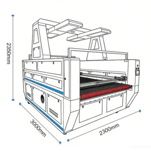 1820 CO2 Fabric Laser Cutter with Auto Feed and Vision