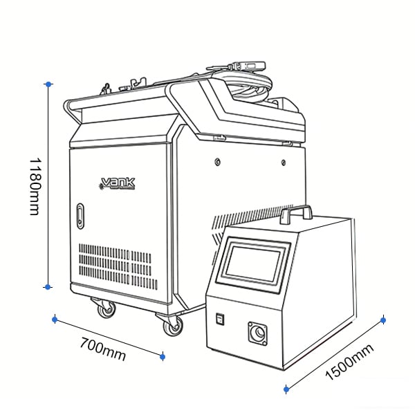 4 in 1 Fiber Laser Welding Cleaning Cutting Machine