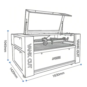 Dual-Head Hybrid CO2 Laser Cutter for Metal and Nonmetals