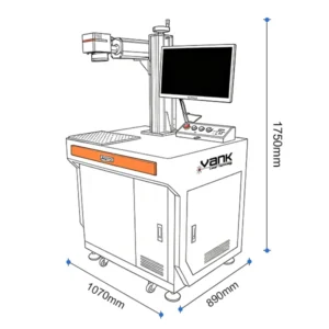 Desktop Fiber Laser Marking Machine, 30–100 W
