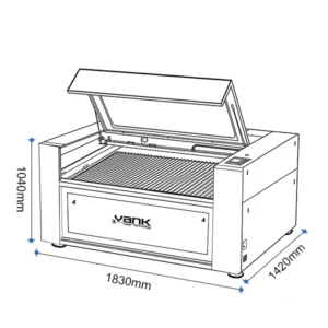 Cortadora láser CO2 VankCut-1490, 1400 × 900 mm