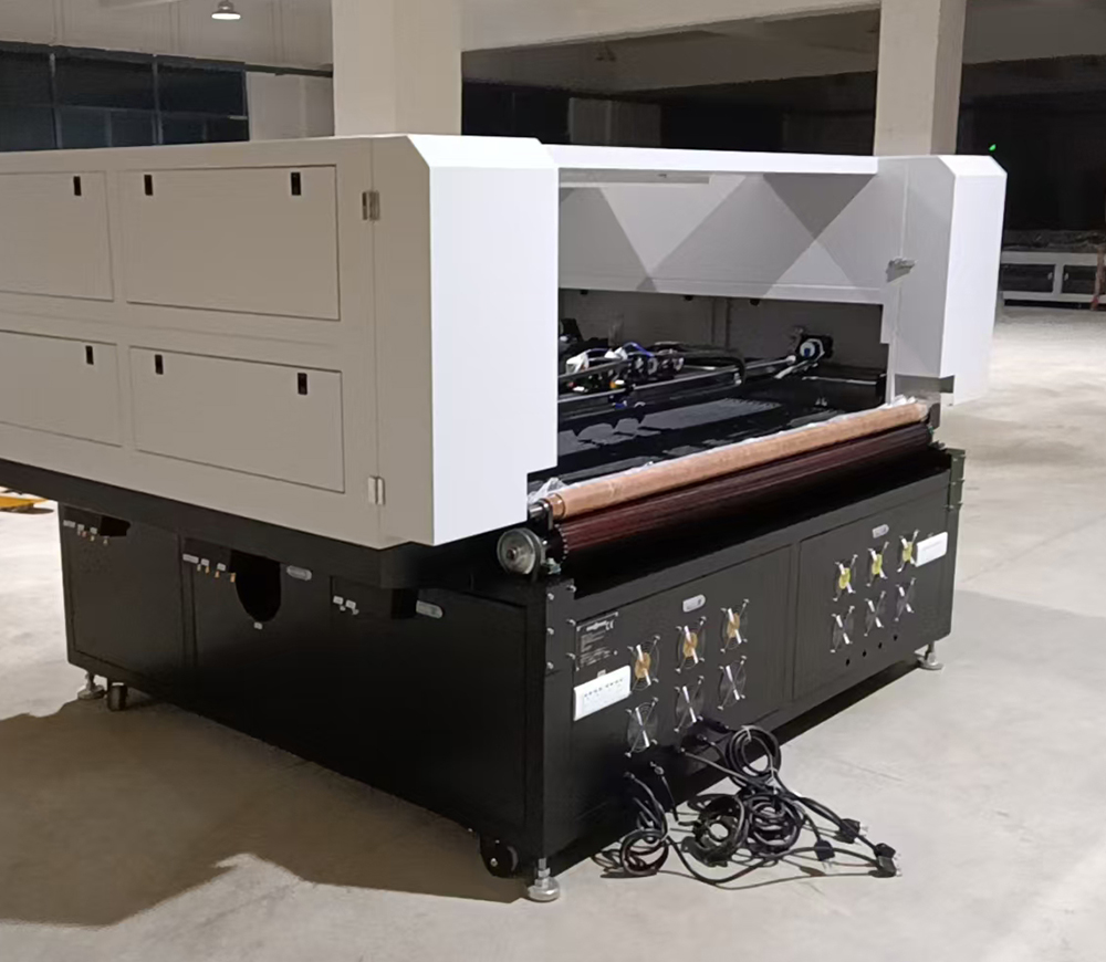 VankCut CO2 Laser Fabric Cutter with Auto-Feeding 8 heads Sandpaper cutter