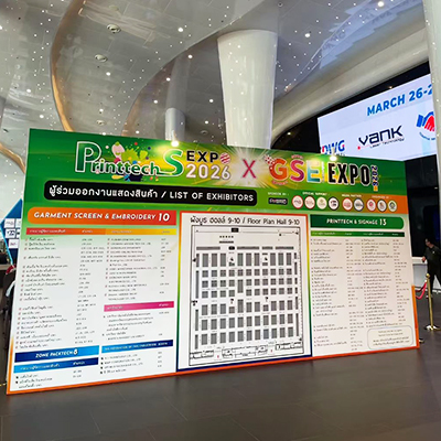 Vanklaser at Print Tech sign,Bangkok Thailand