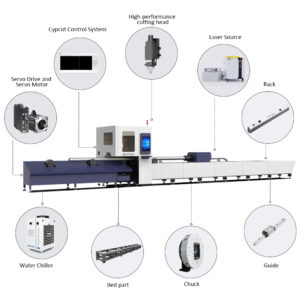 6024 6KW Metal Cnc Laser Pipe Cutting Machine
