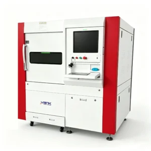 6060FL enclosed fiber laser cutter with the front door closed