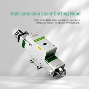 Fiber laser cutting head with focusing assembly and nozzle