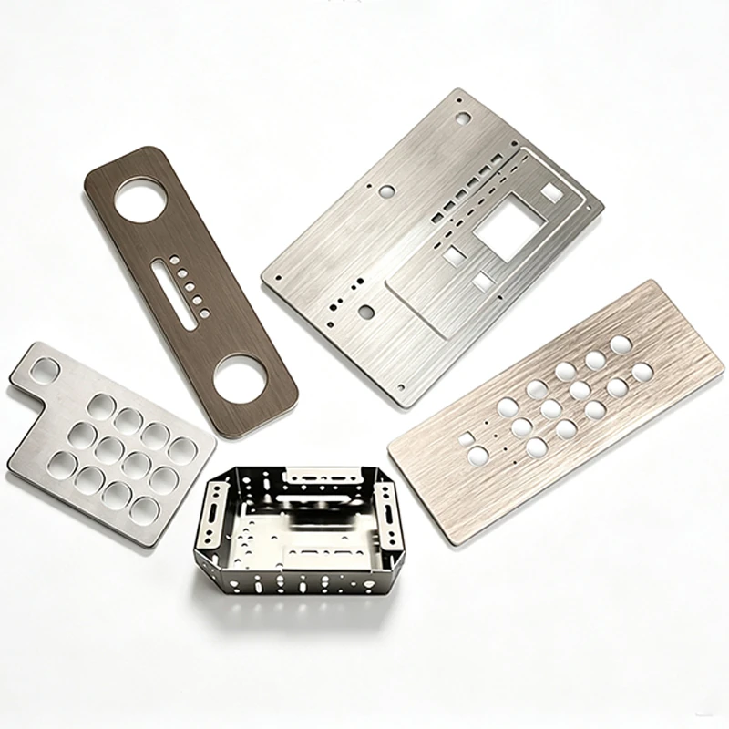 Sheet metal panels and enclosure parts with cut ventilation holes and slots
