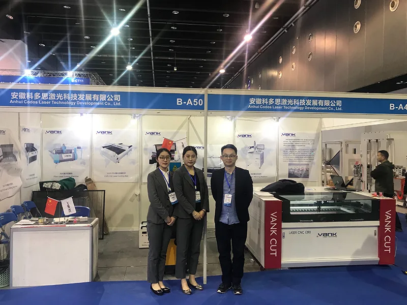 Vank Laser exhibition booth with laser equipment in Yiwu, 2019.