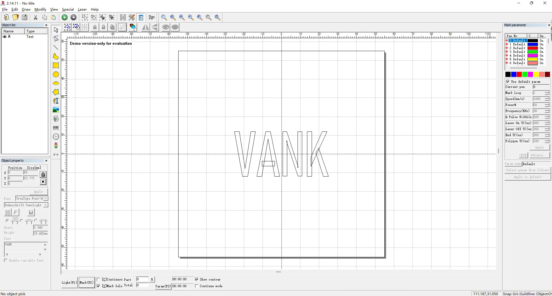 Core components layout of enclosed fiber laser marking system