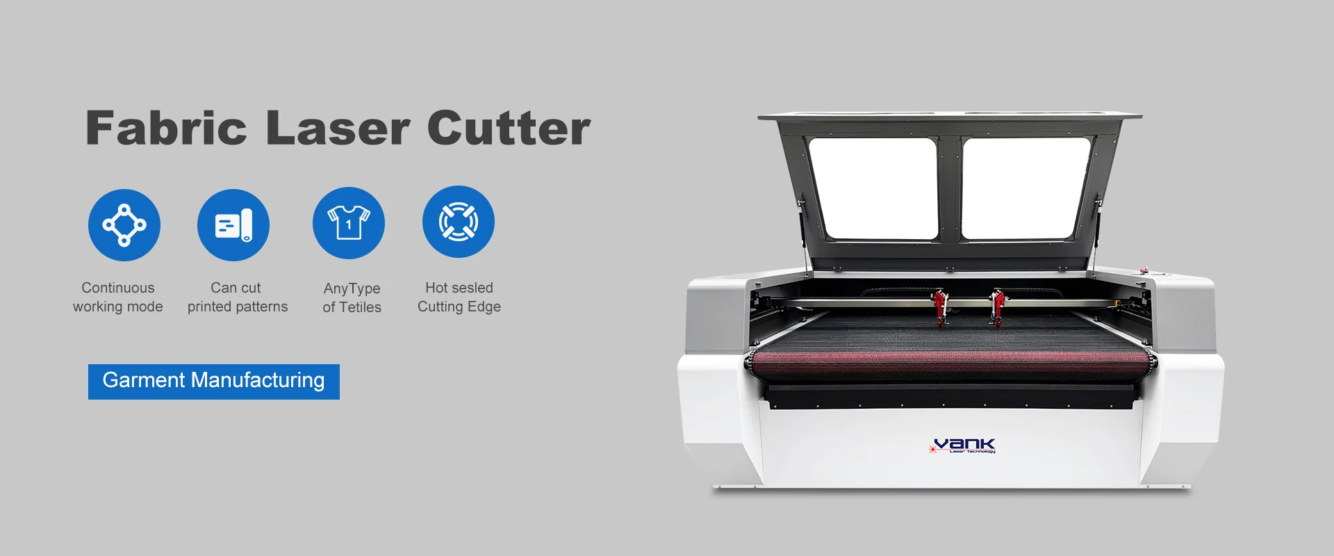 1612 2 heads Fabric Laser Cutting Machine