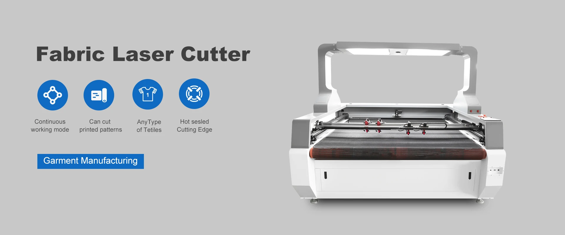 1812 Top Vision Fabric Laser Cutting Machine 4 heads
