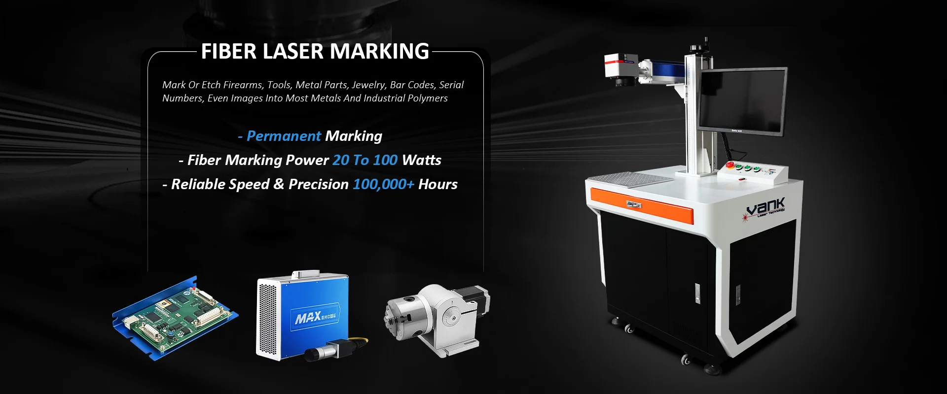 Vanklaser 50W Desktop Fiber Laser Marking Machine & Engraving Machine